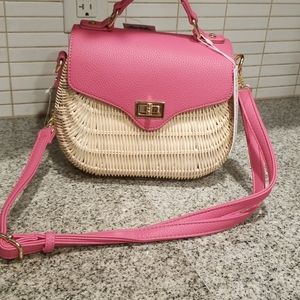 NWT Malibu Skye Straw Handbag ..